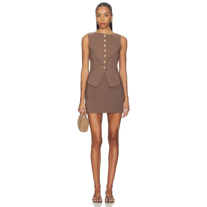 All The Ways 【 Breeta Mini Skirt Set Women Brown 】 レディース 赤銅色 赤銅色