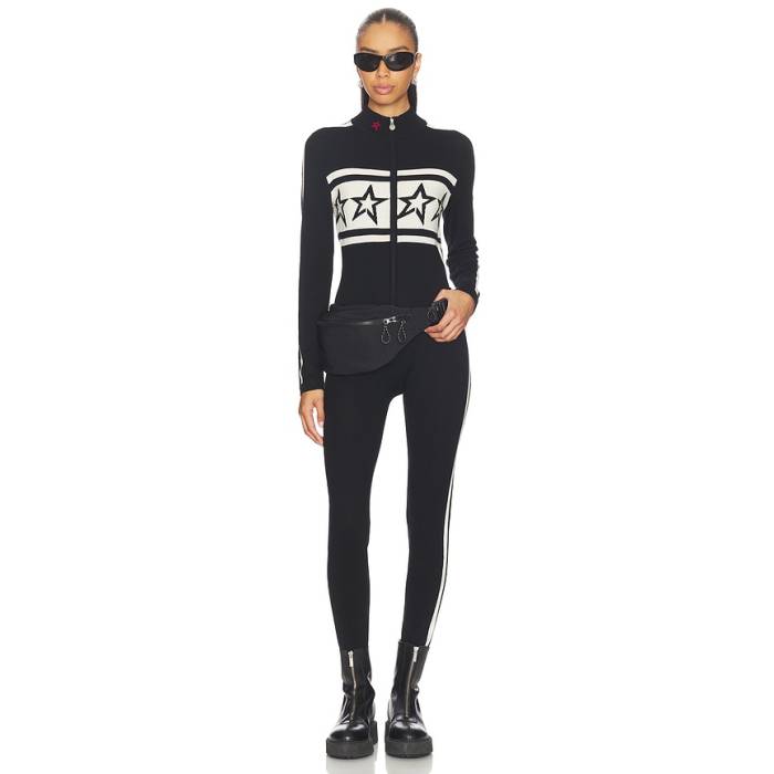 完全無欠・ちょっとの間 Perfect Moment 【 Apres Team Jumpsuit Women Black 】 Team 野球クラブ 飛び降りる背広 レディース 黒いこと 黒いこと