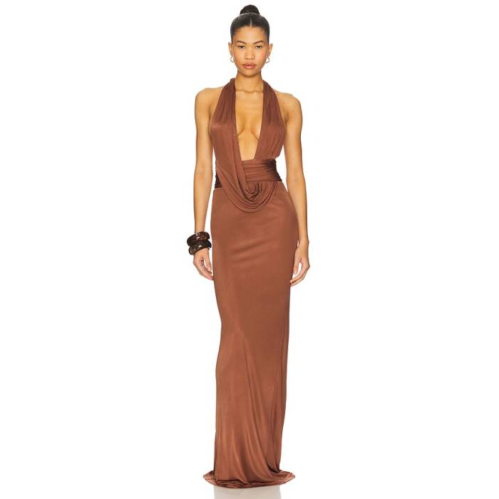 Retrofete 【 Payton Dress Women Chestnut 】 御召しもの レディース