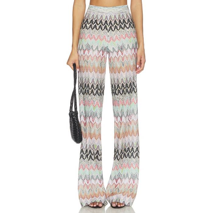 Missoni 【 Trousers Women White, Pink \u0026Amp; Light Blue Tones 】 レディース pink サクラ色 青碧 青碧
