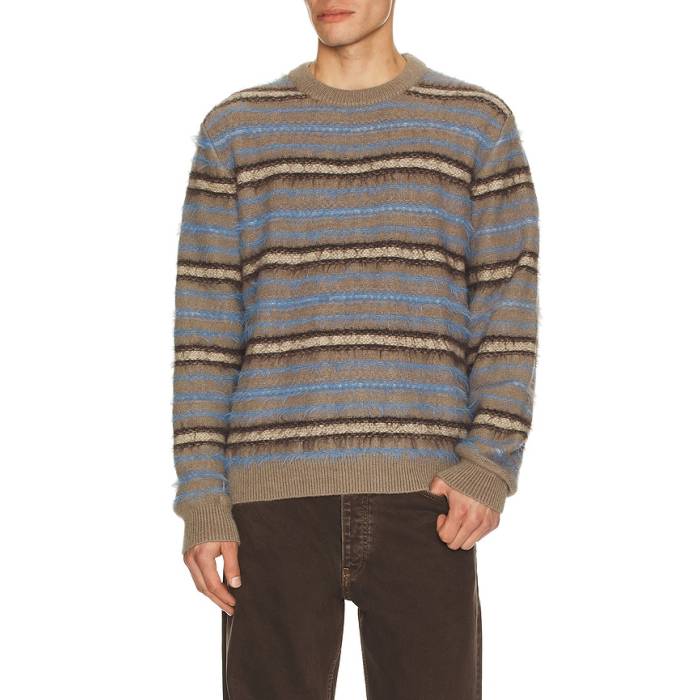 Samsoe Samsoe 【 Safinnley Sweater Men Oatmeal Stripe 】 トレーナー メンズ Stripe ストライプ|スニケス