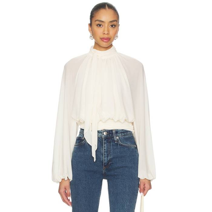 Ronny Kobo 【 Anouk Blouse Women Ivory 】 レディース 象牙色