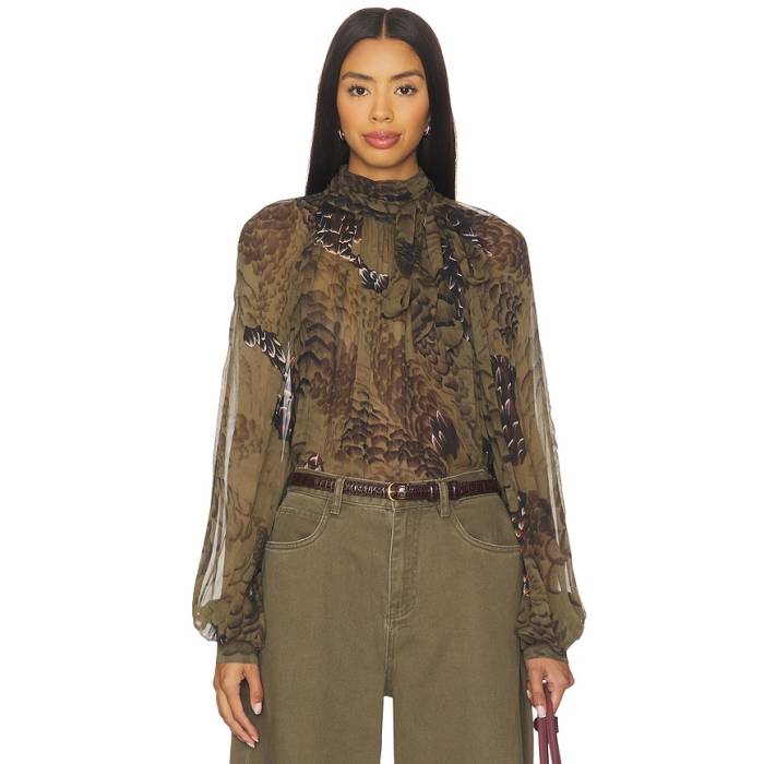 Ronny Kobo 【 Zenia Top Women Jade Camo 】 レディース 翡翆・ジェード 合鴨柄