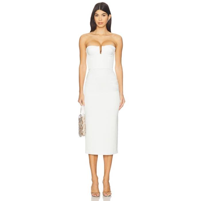 Alex Perry 【 Strapless Dress Women White 】 御召しもの レディース 白いこと 白いこと