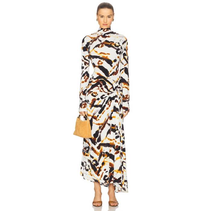 エーエルシー A.l.c. 【 Lia Dress Women Black \u0026Amp; Camel 】 御召しもの レディース 黒いこと 黒いこと camel 駱駝