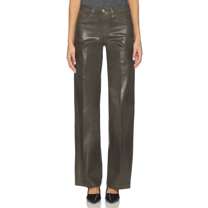 L'agence 【 Scottie High Rise Wide Leg Women Deep Olive Coated 】 ハイ ライズ レディース ディープ olive オリーブ｜スニケス