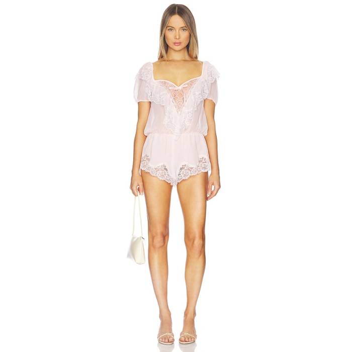 For Love \u0026 Lemons 【 Grace Romper Women Light Pink 】 ロンパース レディース pink サクラ色