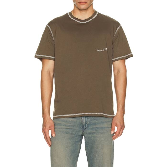 Museum Of Peace And Quiet 【 Wordmark Reverse Stitched T-Shirt Men Brown 】 リベンジ Tシャツ メンズ 茶色 ブラウン｜スニケス