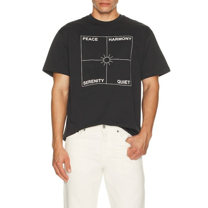 Museum Of Peace And Quiet 【 Four Corners T-Shirt Men Black 】 ティーシャツ メンズ 黒いこと 黒いこと