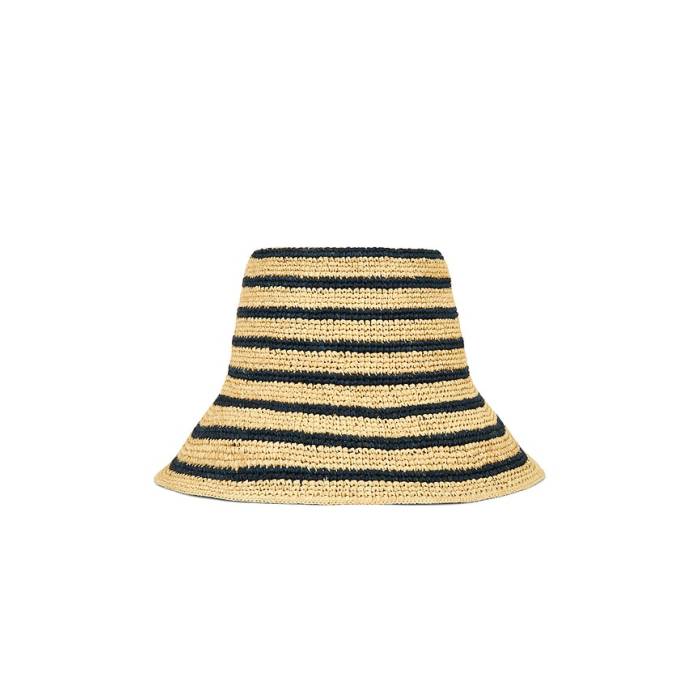 Janessa Leone 【 Harbor Bucket Hat Women Navy &Amp; Natural 】 レディース 紺色 ネイビー ナチュラル｜スニケス