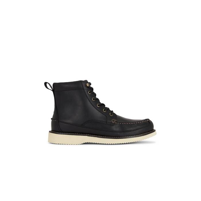 スペリー Sperry 【 X One Of These Days Tony Moc Boot Men Black Leather Smooth 】 トニー ブーツ メンズ 黒いこと 黒いこと なめし革 スムース