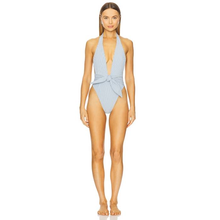 モンシー Montce 【 Tropez One Piece Women Blue Stripe 】 レディース 青碧 青碧 Stripe 縞模様