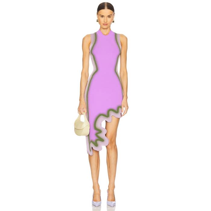 Ph5 【 Brooklyn Wavy Asymmetric Dress Women Sunset Violet 】 ブルックリン 御召しもの レディース 紫・相撲取り草