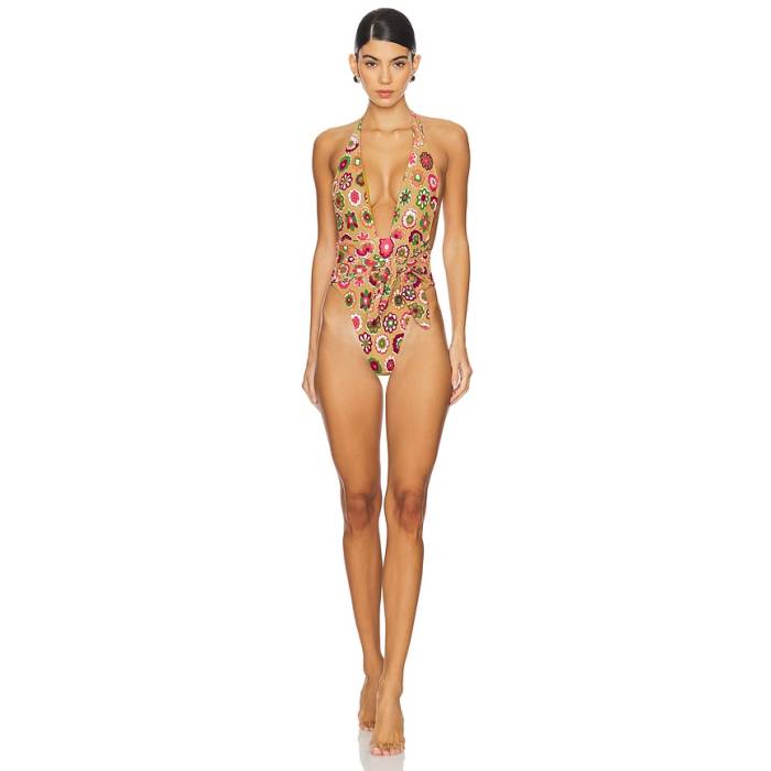 モンシー Montce 【 Tropez Tie Up One Piece Women Mazzy Floral 】 タイ レディース