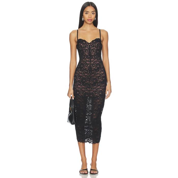 フルールドゥマル Fleur Du Mal 【 Charlotte Lace Dress Women Black 】 シャーロット 御召しもの レディース 黒いこと 黒いこと