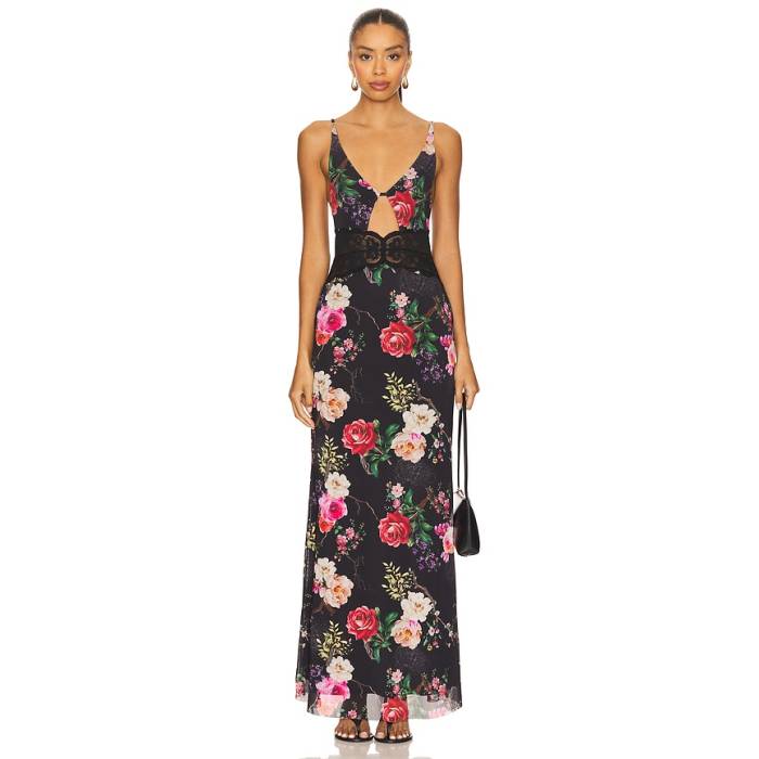 Afrm 【 Elyse Dress Women Noir Summer Rose 】 お召しもの レディース Summer 九夏 Rose さくら色 ドレス-レディースファッション