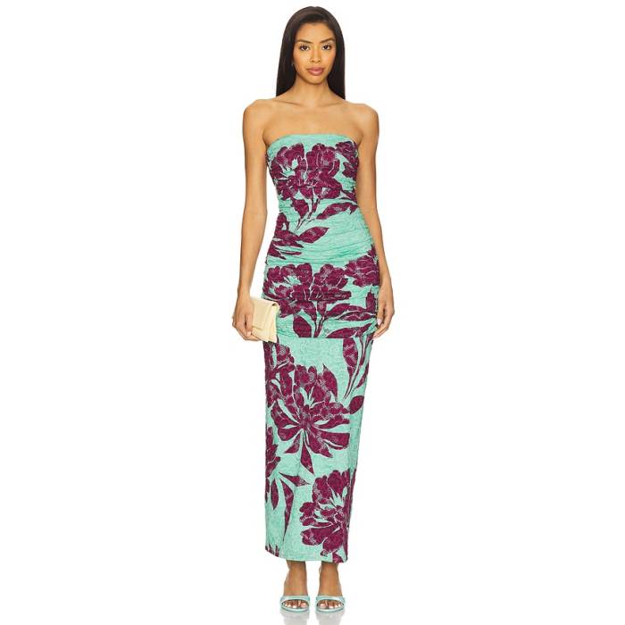 Afrm 【 Marlo Crochet Lace Dress Women Aqua Tropical 】 お召しもの レディース アクア