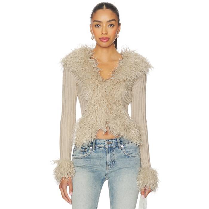 I.am.gia 【 Cressida Faux Fur Sweater Women Neutral 】 調教師 レディース