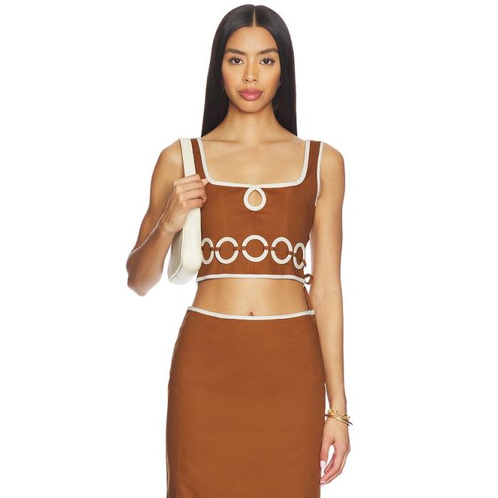 Saudade 【 Zuma Top Set Women Brown 】 レディース 赤銅色 赤銅色