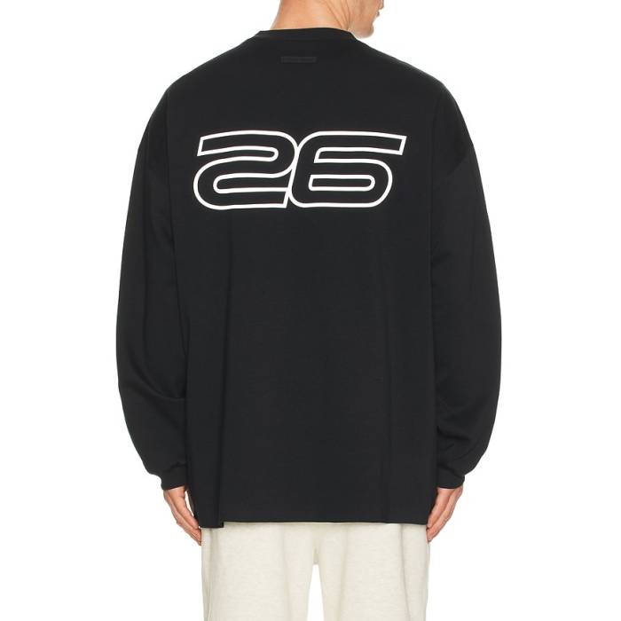 Fear Of God Essentials 【 90\u0027S Long Sleeve Tee Men Vintage Black 】 Sleeve 捩り プルオーバー メンズ vintage ビンテージ・ヴィンテージ 黒いこと 黒いこと