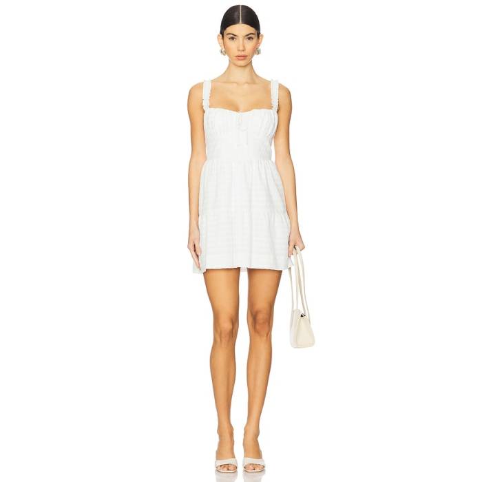 ショウミーユアムームー Show Me Your Mumu 【 Rosie Mini Dress Women White Cottage 】 御召しもの レディース 白いこと 白いこと