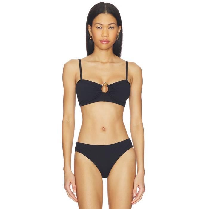 ウラ・ジョンソン Ulla Johnson 【 Corfu Bikini Top Women Noir 】 レディース