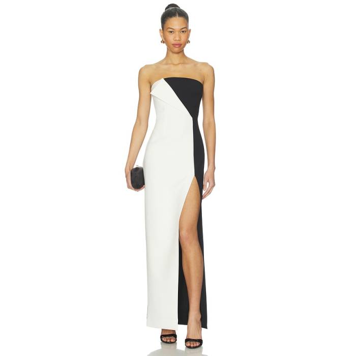 Ronny Kobo 【 River Dress Women Black \u0026Amp; Ivory 】 御召しもの レディース 黒いこと 黒いこと 象牙色