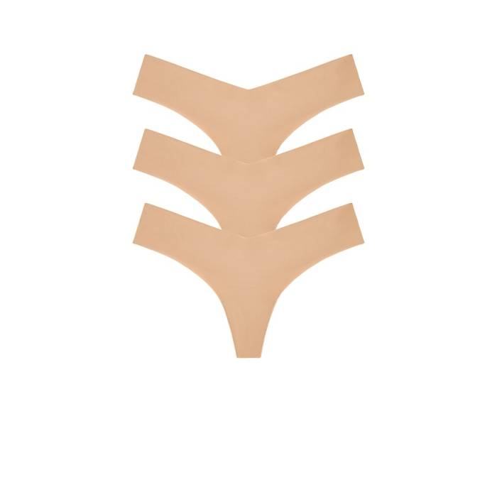 命令すること Commando 【 3 Pack Classic Thong Women Beige 】 古典派音楽 レディース ベージュ