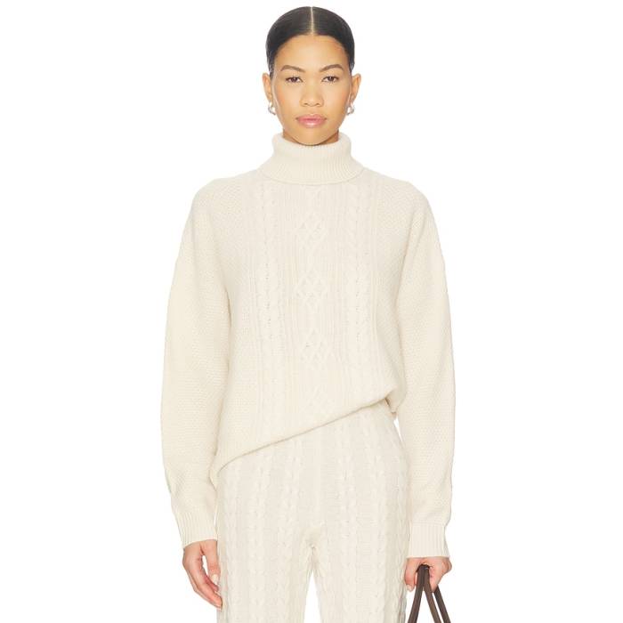 Aexae 【 Cashmere Knit Roll Neck Jumper Women Oatmeal 】 編み物 レディース