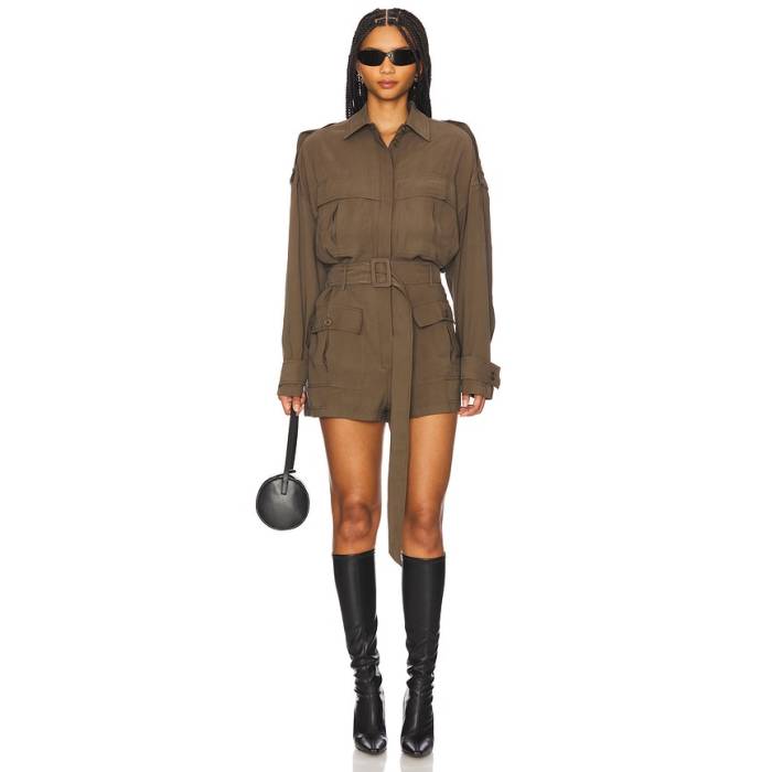The Andamane 【 Vania Playsuit Women Khaki 】 レディース カーキ