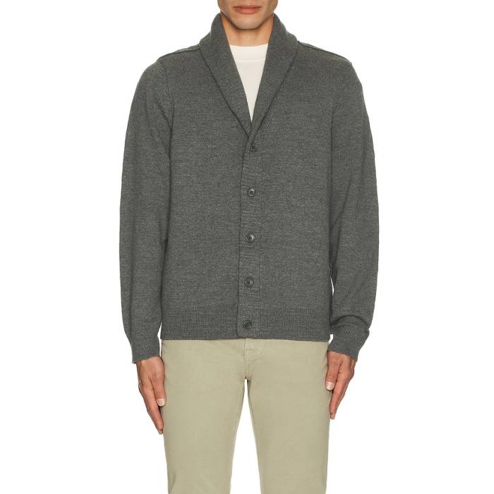 レイニングチャンプ Reigning Champ 【 Cotton Slub Laurel Cardigan Men Heather Carbon 】 ジレー メンズ heather ギョリュウモドキ 炭素