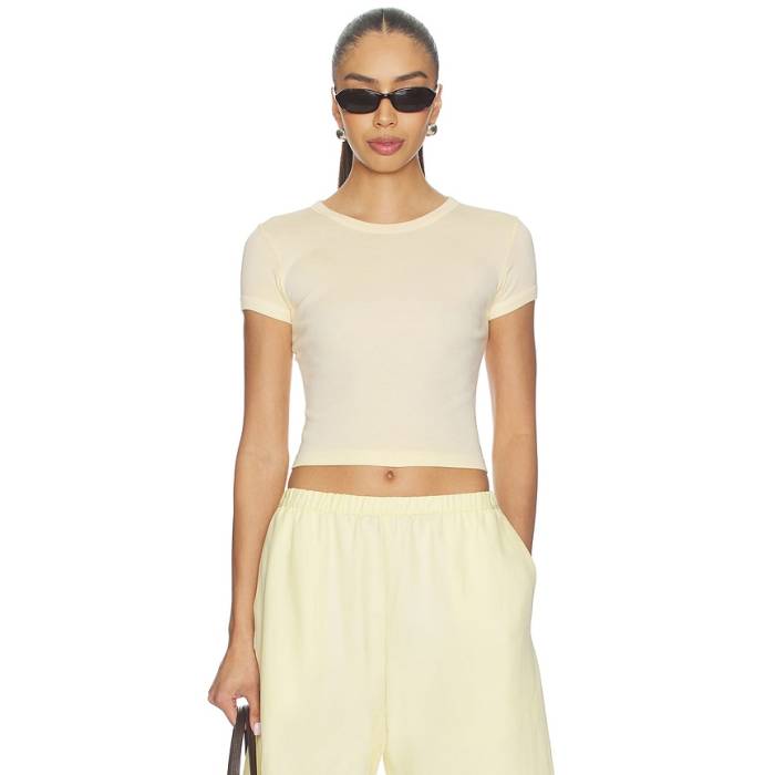 Enza Costa 【 Supima Baby Rib Cropped Tee Women Flan 】 Tシャツ レディース｜スニケス 26,975円