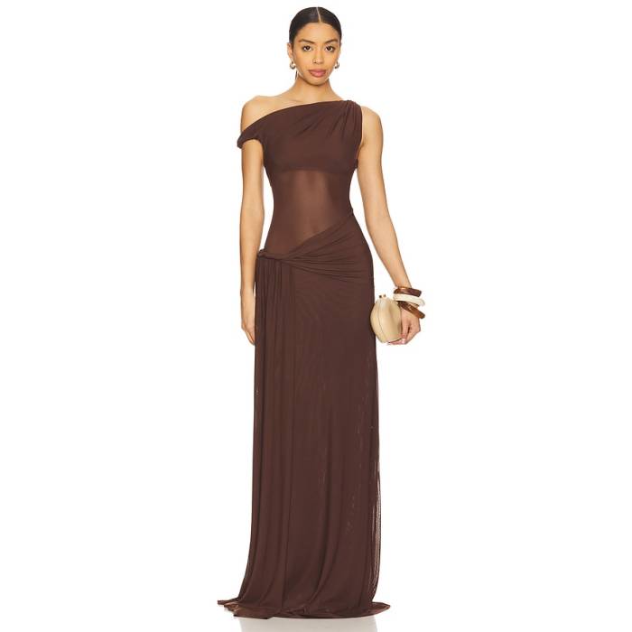Misha 【 Sisal Maxi Dress Women Espresso 】 お召しもの レディース