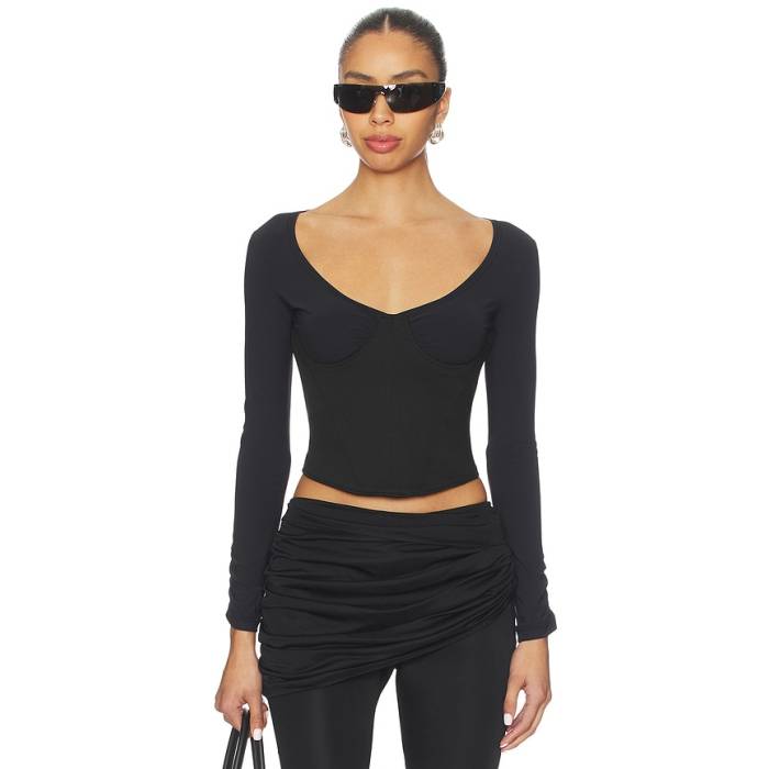 Knwls 【 Scythe Bustier Top Women Black 】 レディース 黒いこと 黒いこと