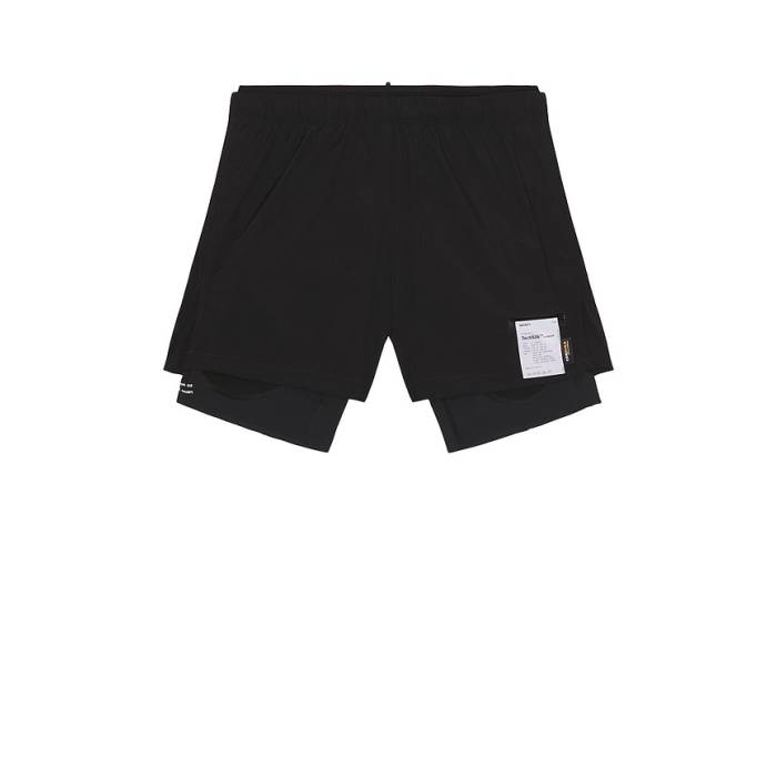 サティスファイ Satisfy 【 Techsilk Cordura 8\" Shorts Men Black 】 さる股引き メンズ 黒いこと 黒いこと"
