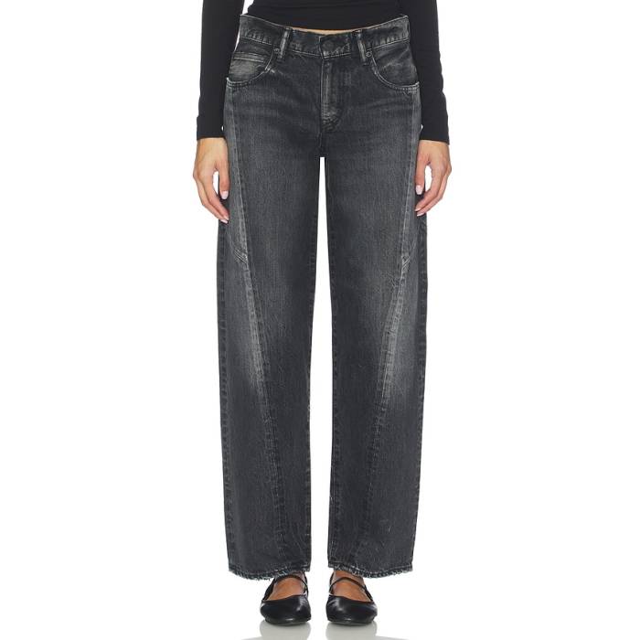 Moussy Vintage 【 Largo Remake Wide Tapered Jeans Women Black 】 ジーンズ レディース 黒色 ブラック|スニケス
