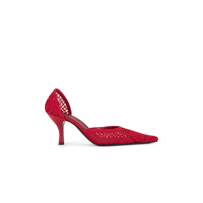 Magda Butrym 【 Crochet Pump Women Red 】 揚水機 レディース Red 赤・赤いこと