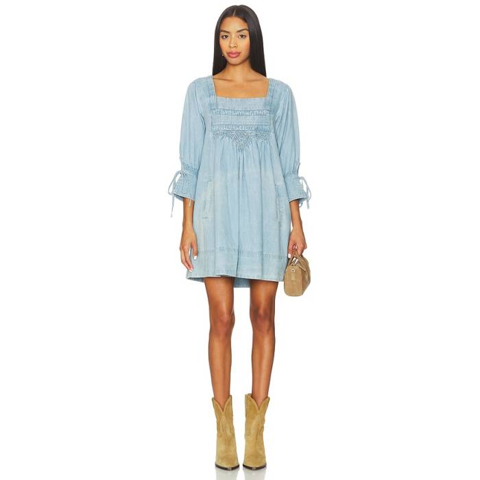 フリーピープル Free People 【 Sonora Denim Mini Dress Women Cornflower 】 デニム ドレス レディース｜スニケス
