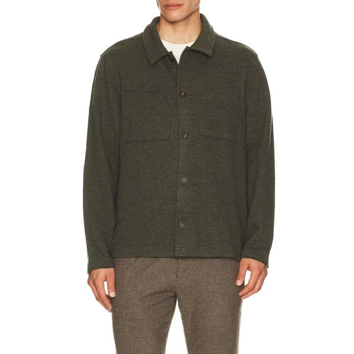 Marine Layer 【 Boiled Wool Overshirt Men Olive 】 メンズ olive オリーブ