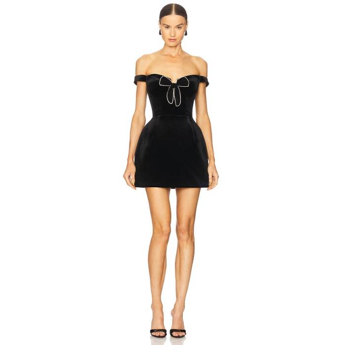 Bronx And Banco 【 Anita Off The Shoulder Mini Dress Women Black 】 御召しもの レディース 黒いこと 黒いこと