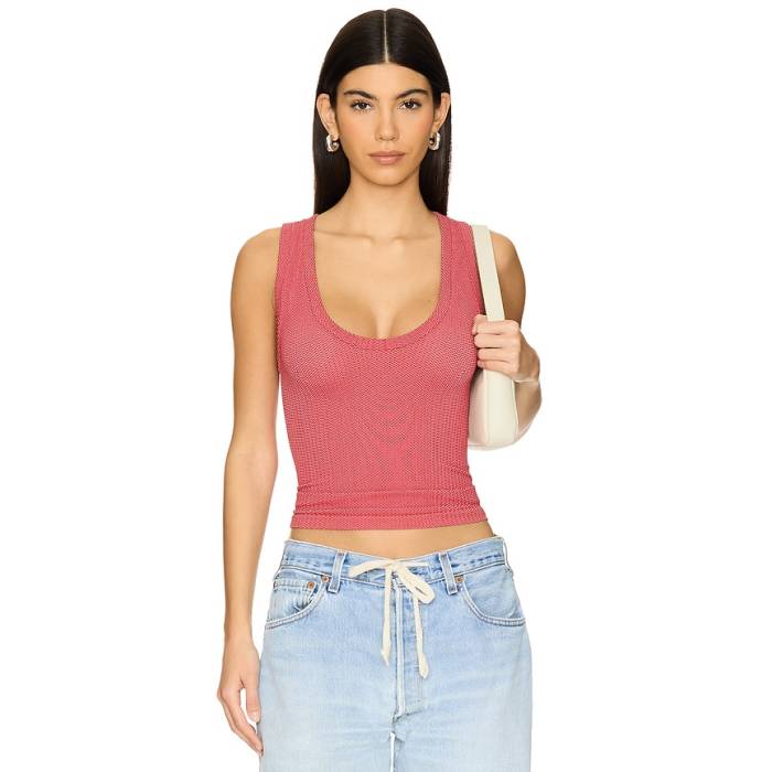 フリーピープル Free People 【 X Intimately Fp Clean Slate Tank Women Red Dahlia 】 タンクトップ レディース Red 赤・レッド｜スニケス