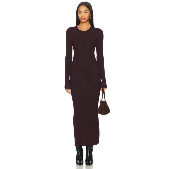 ヘルムートラング Helmut Lang 【 Open Back Rib Dress Women Eggplant 】 お召しもの レディース