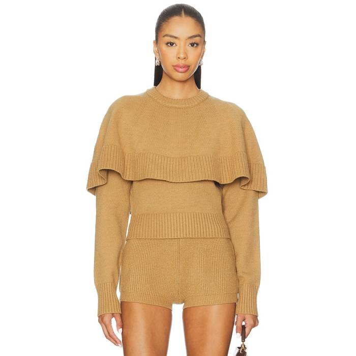 Ronny Kobo 【 Evian Knit Top Women Camel 】 編み物 レディース camel 駱駝