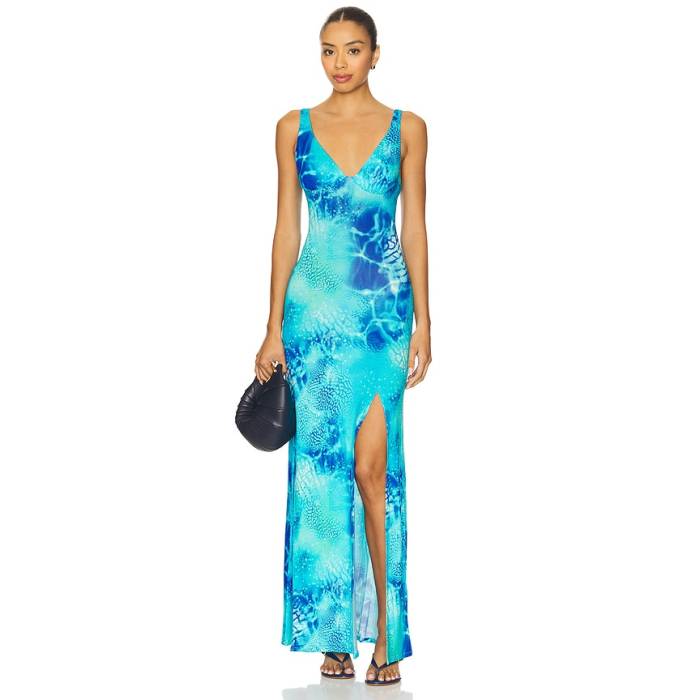 ルリファマ Luli Fama 【 Plunge Long Dress Women Multicolor 】 御召しもの レディース