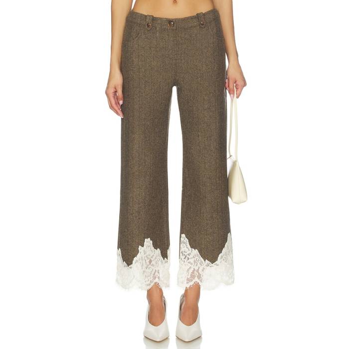 Siedres 【 Vivienne Pant Women Black &Amp; Beige 】 パンツ レディース 黒色 ブラック ベージュ|スニケス
