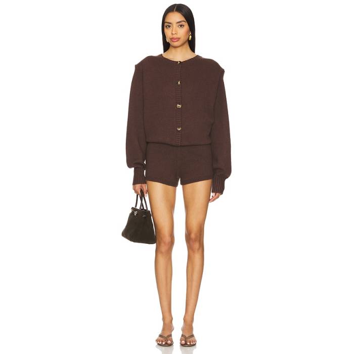 Seroya 【 Sable Romper Women Ash Brown 】 ロンパース レディース 赤銅色 赤銅色