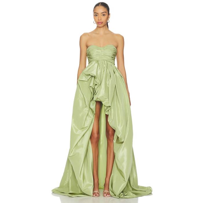 Aknvas 【 Evy Taffeta Gown Women Sage Green 】 レディース green 緑・緑であること