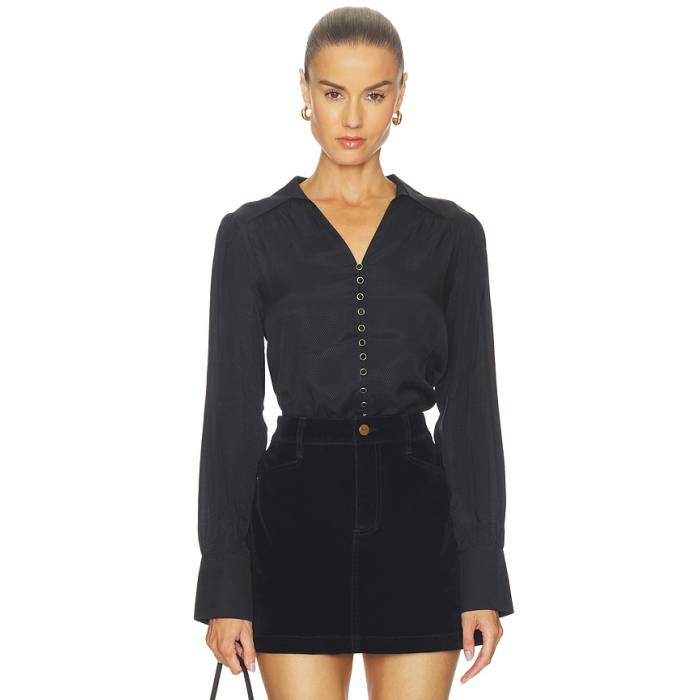 ページ Paige 【 Camu Shirt Women Black 】 レディース 黒いこと 黒いこと