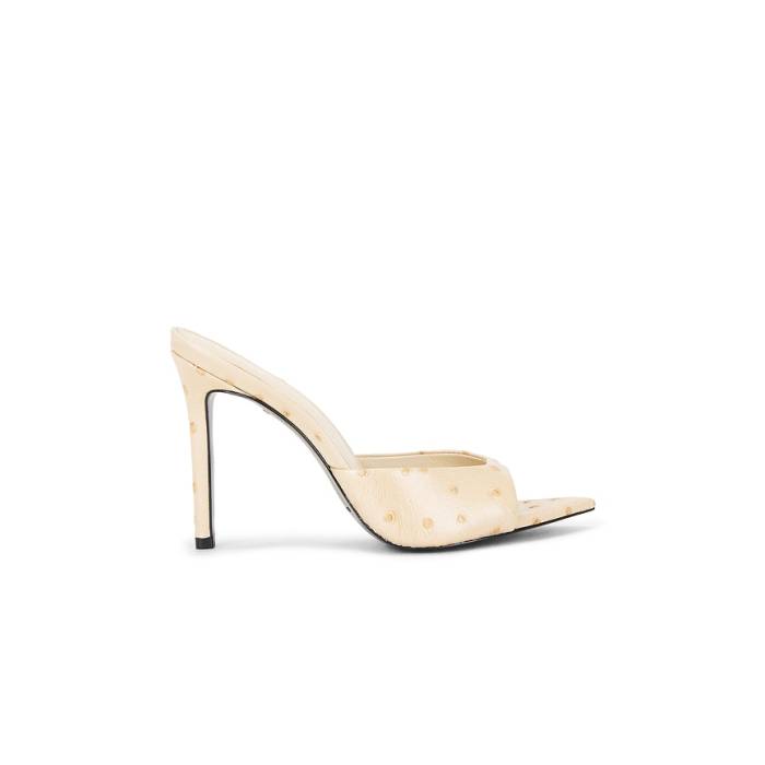 Black Suede Studio 【 Brea Mule Women Nude Ostrich Leather 】 レディース なめし革