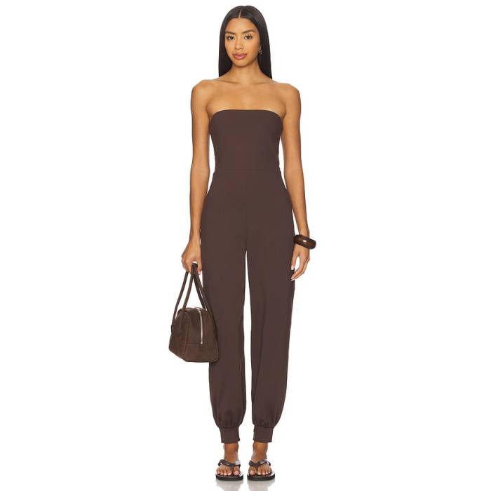スサナモナコ Susana Monaco 【 Strapless Cuffed Ankle Jumpsuit Women java 】 飛び降りる背広 レディース